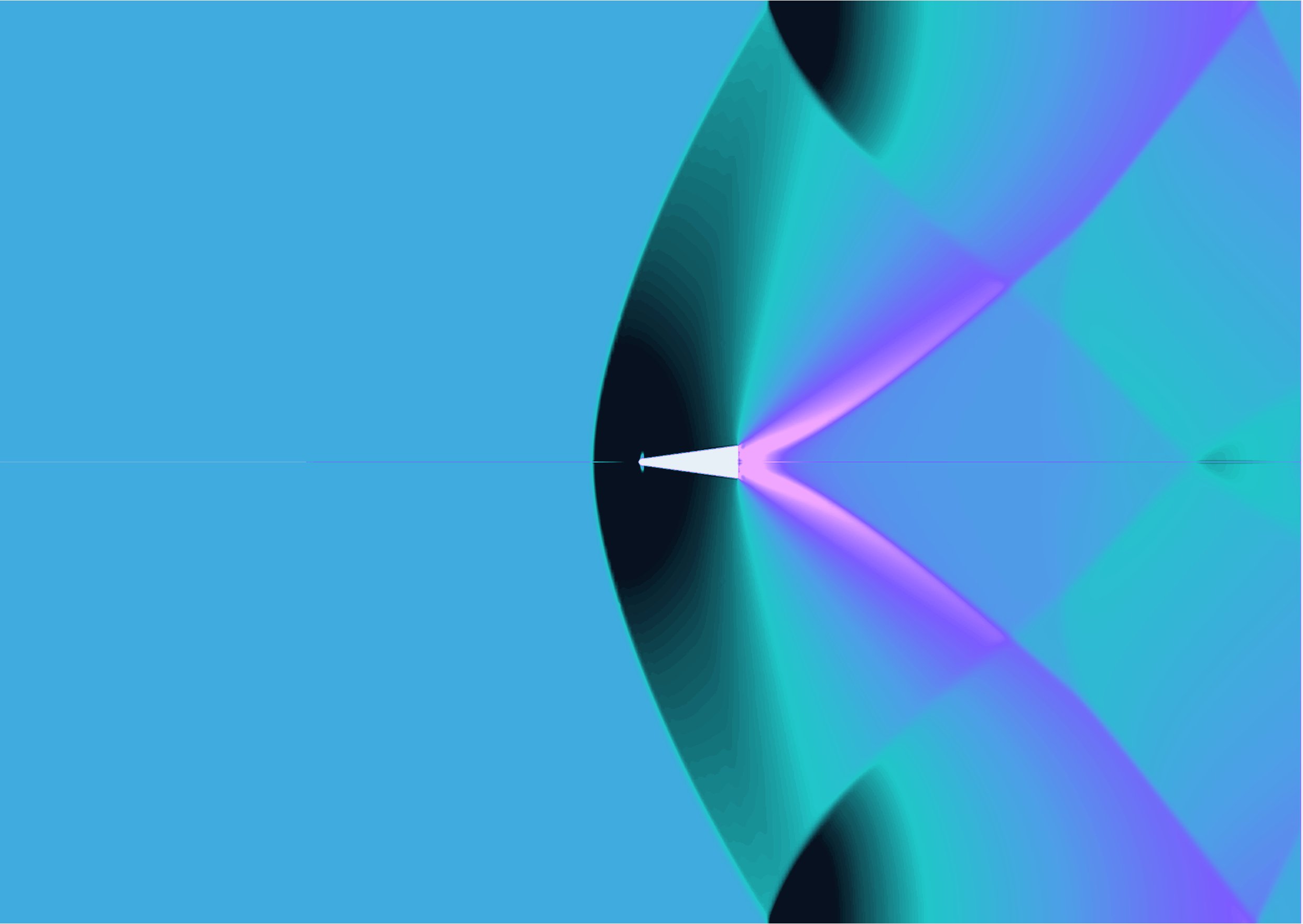 Mirrored Mach 6 hypersonic leading-edge flow simulation